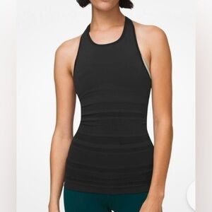 Lululemon Athletica Black Fitted Sleeveless Tank Top